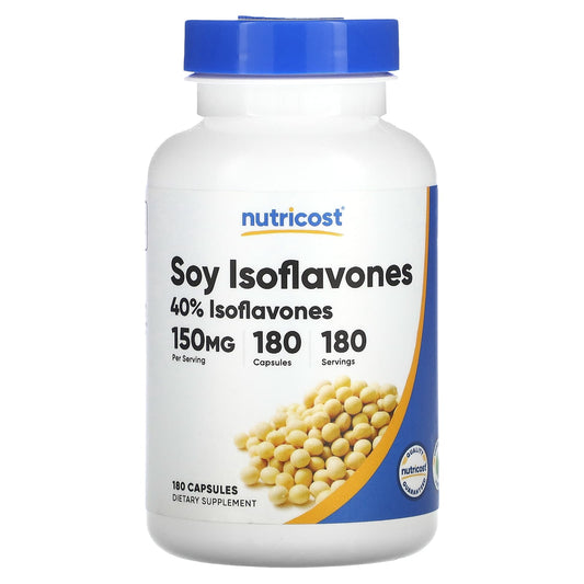 Nutricost, Soy Isoflavones, 150 mg, 180 Capsules - Image 1