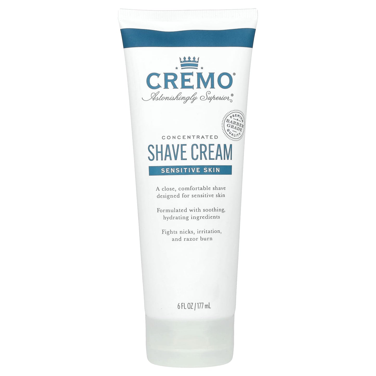 Cremo Sensitive Shave Cream for Smooth, Nourished Skin, 6 fl oz (177 ml) - Image 1