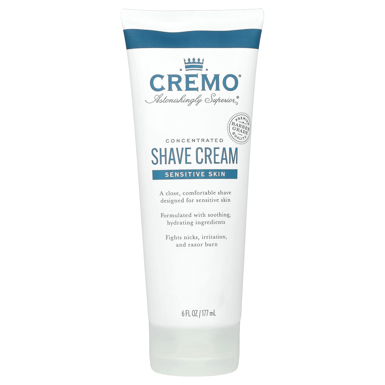 Cremo Sensitive Shave Cream for Smooth, Nourished Skin, 6 fl oz (177 ml) - Image 1