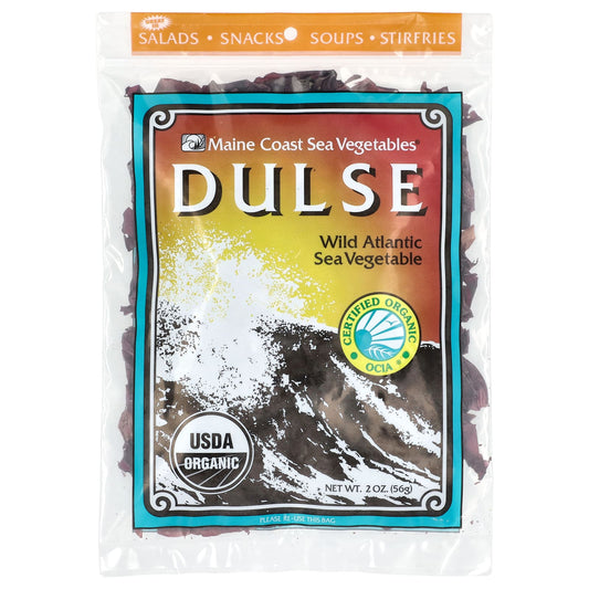 Maine Coast Sea Vegetables, Dulse, Wild Atlantic Sea Vegetable, 2 oz (56 g) - Image 1