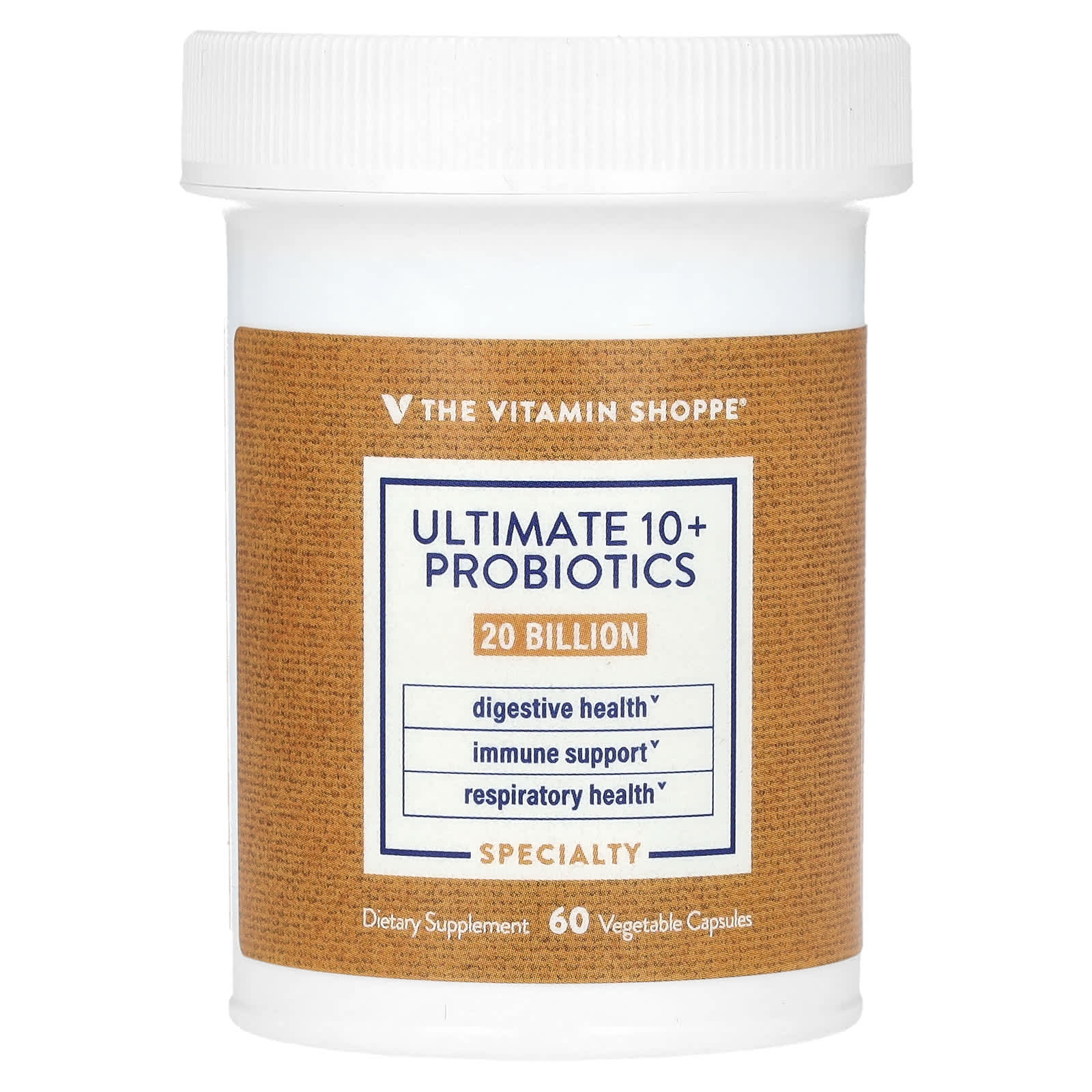 The Vitamin Shoppe, Ultimate 10+ Probiotics, 20 Billion CFU, 60 Vegetable Capsules - Image 1
