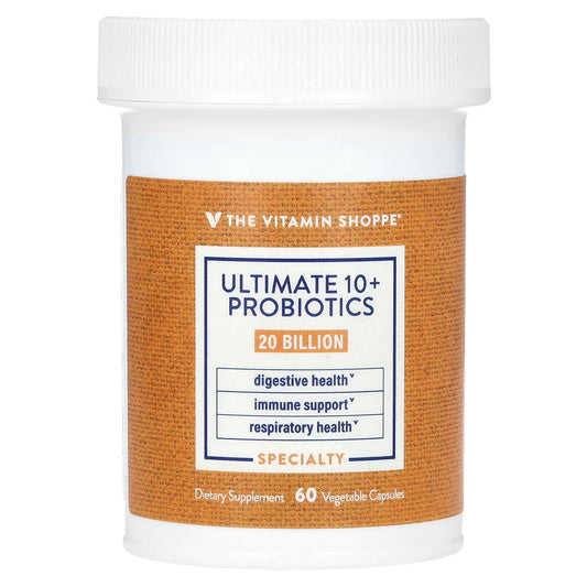 The Vitamin Shoppe, Ultimate 10+ Probiotics, 20 Billion CFU, 60 Vegetable Capsules - Image 1