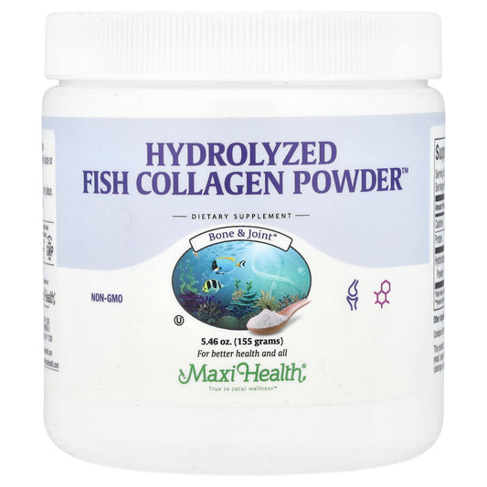 Maxi Health, Hydrolyzed Fish Collagen Powder™, 5.46 oz (155 g) - Image 1