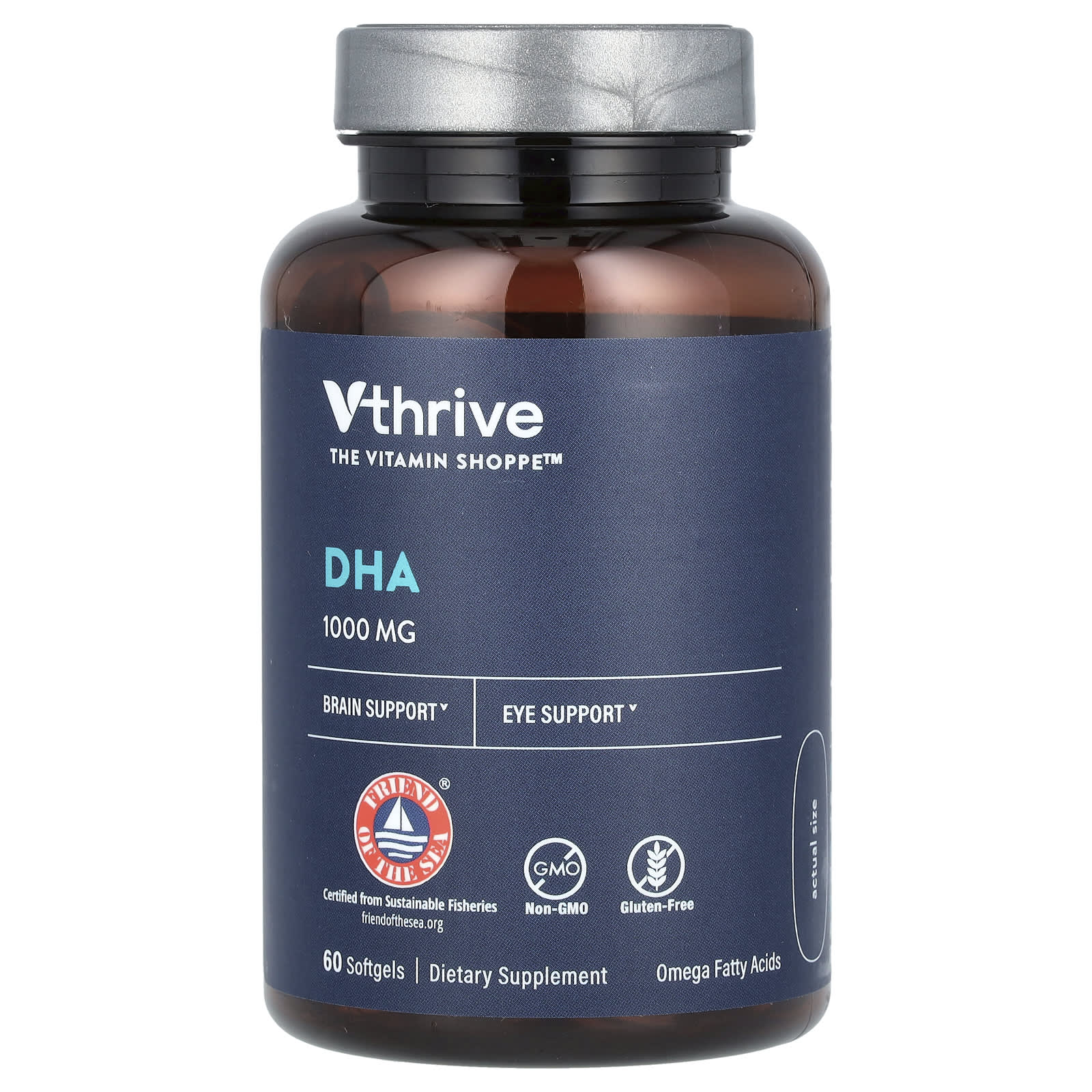Vthrive, DHA, 1,000 mg, 60 Softgels - Image 1
