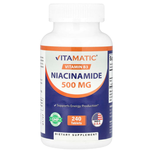 Vitamatic, Niacinamide, 500 mg, 240 Tablets - Image 1