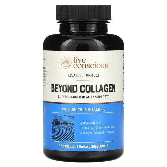 Live Conscious, Beyond Collagen, With Biotin & Vitamin C, 90 Capsules - Image 1