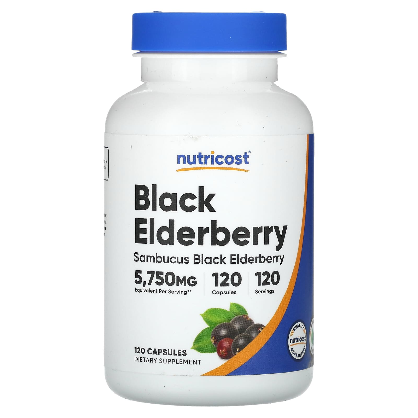 Nutricost, Black Elderberry, 5,750 mg, 120 Capsules - Image 1