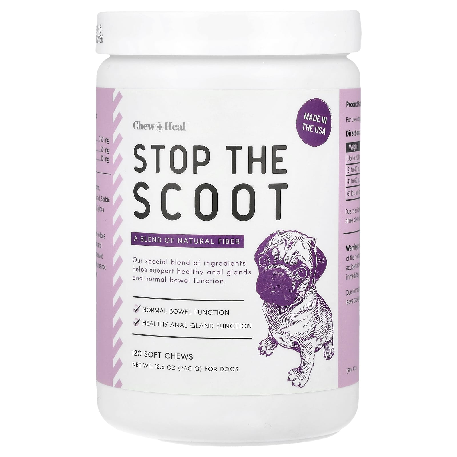 Support Healthy Bowel Function in Dogs with Chew + Heal Soft Chews - Image 1