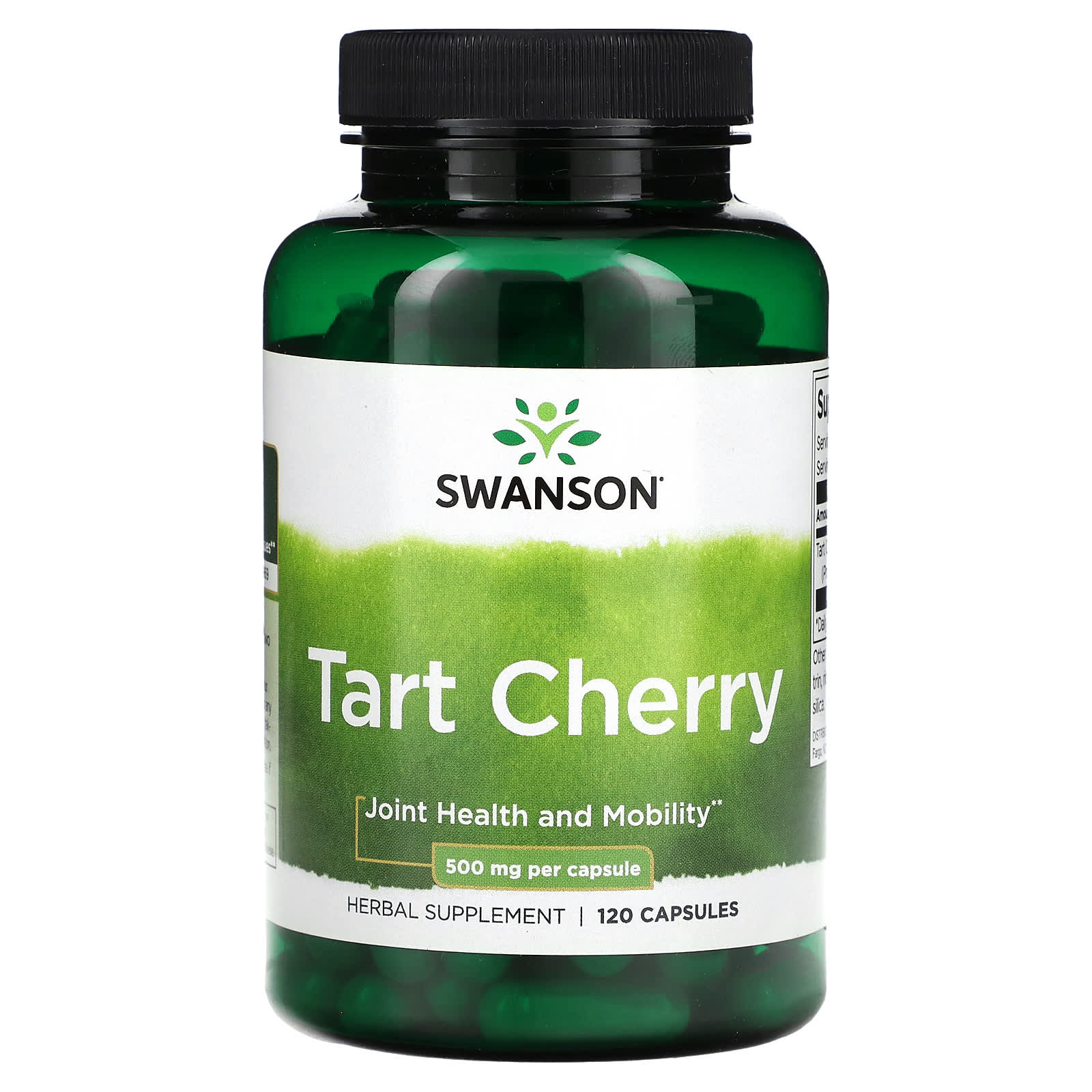 Swanson, Tart Cherry, 500 mg, 120 Capsules (250 mg per Capsule) - Image 1