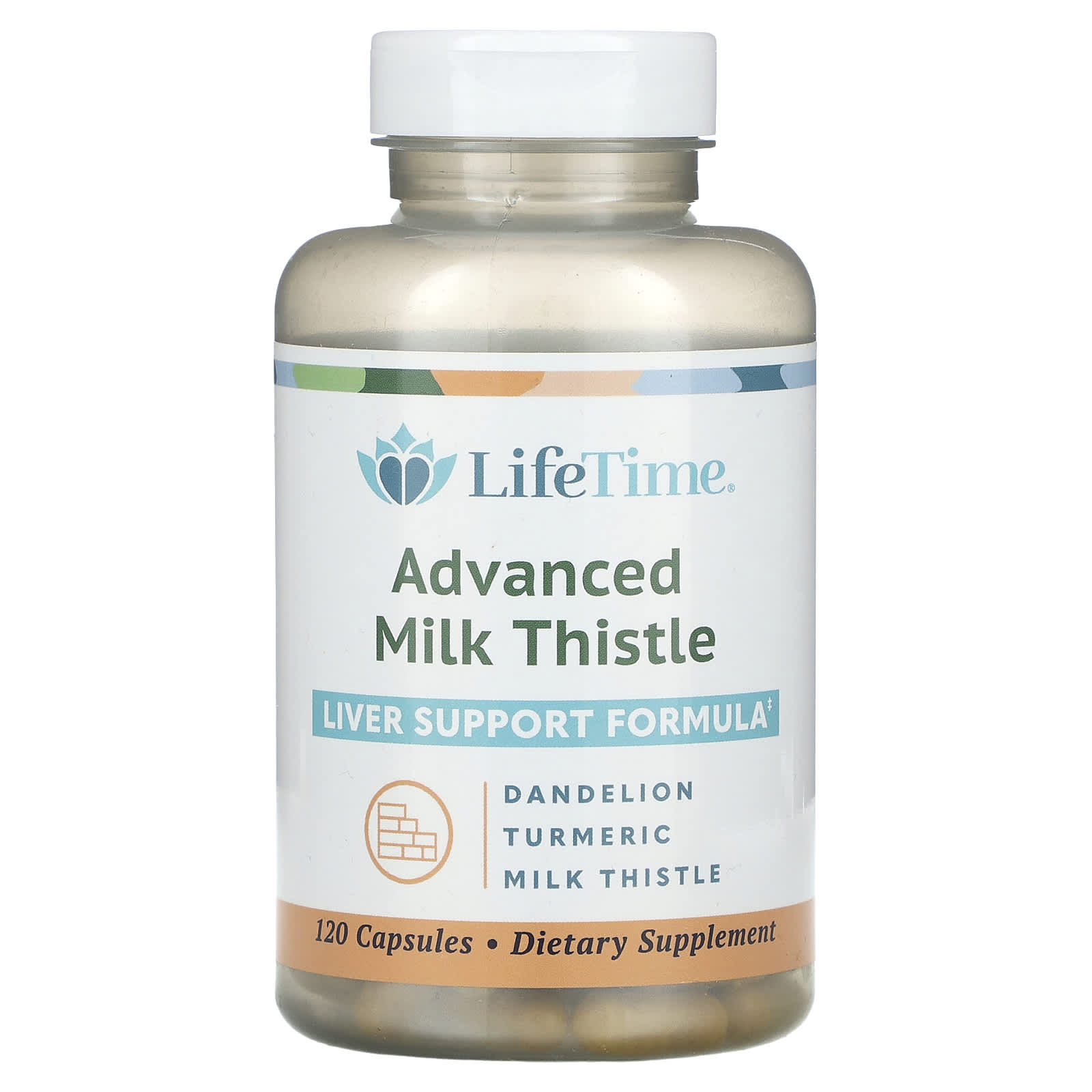 LifeTime Vitamins, Advanced Milk Thistle, 120 Capsules - Image 1