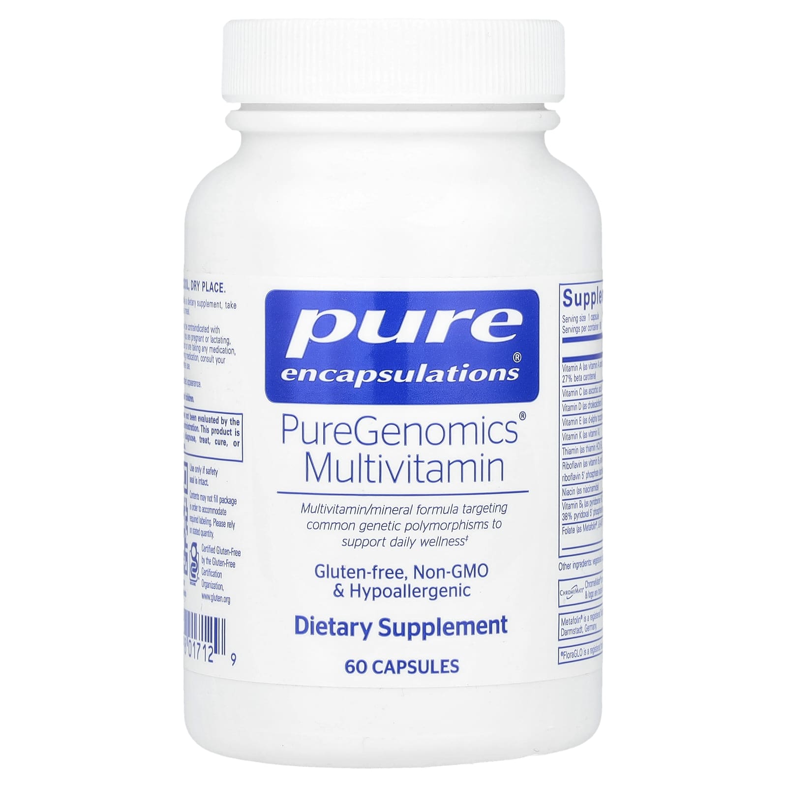 Pure Encapsulations, PureGenomics® Multivitamin , 60 Capules - Image 1