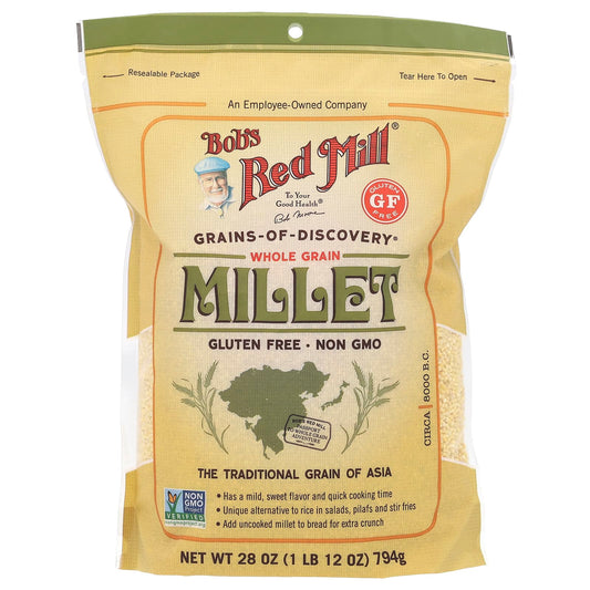 Bob's Red Mill Whole Grain Millet, Gluten-Free, 28 oz (794 g) - Image 1