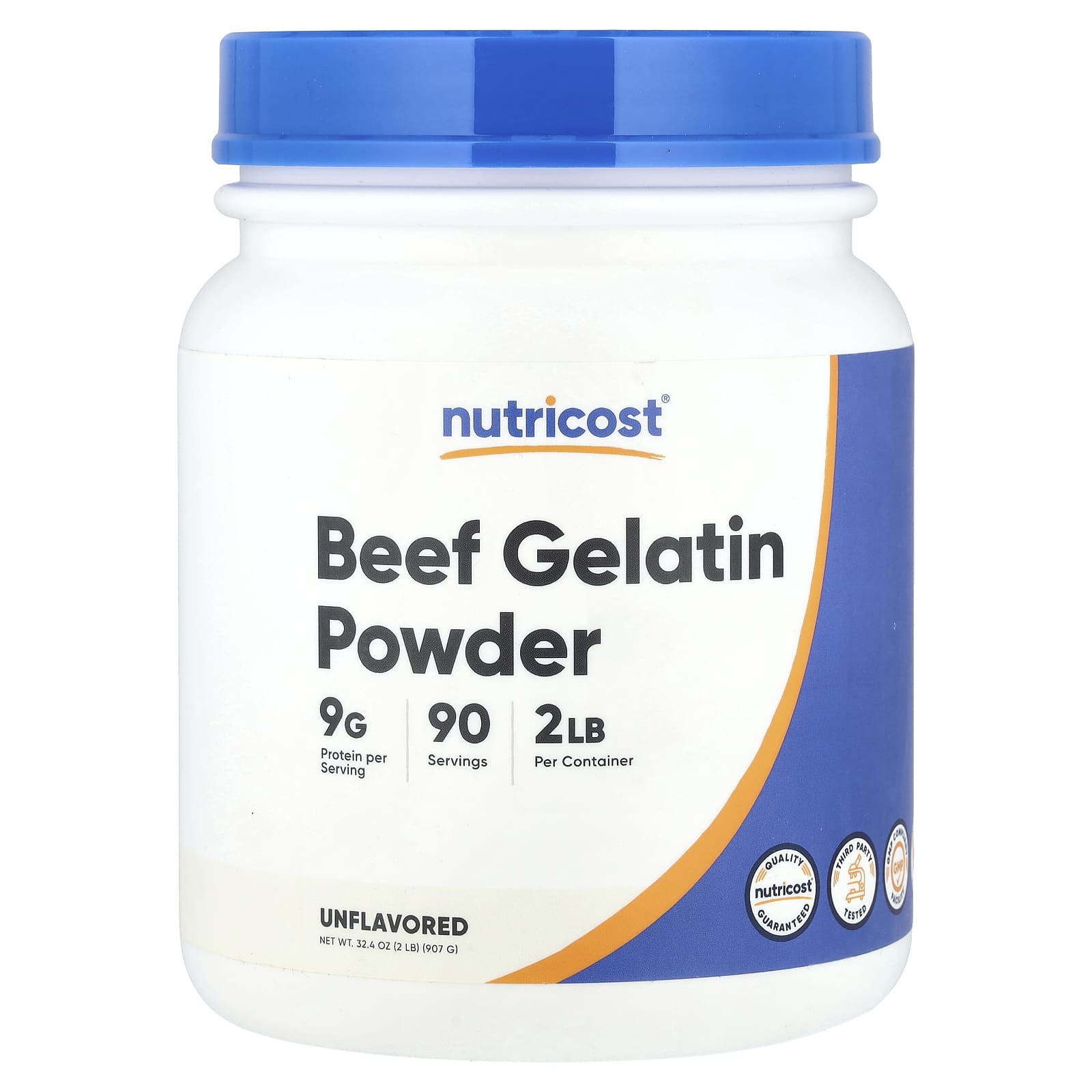 Nutricost, Beef Gelatin Powder, Unflavored, 32.4 oz (907 g) - Image 1