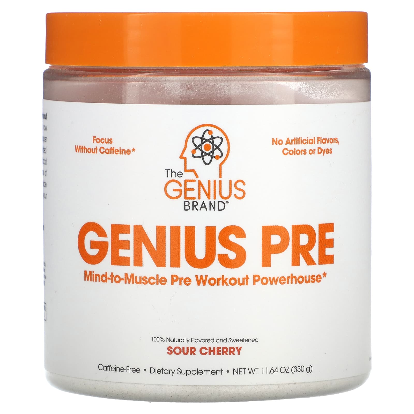 The Genius Brand, Genius Pre, Sour Cherry, 11.64 oz (330 g) - Image 1