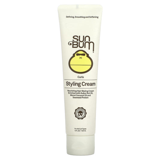 Sun Bum, Curls Styling Cream, 5 fl oz (148 ml) - Image 1