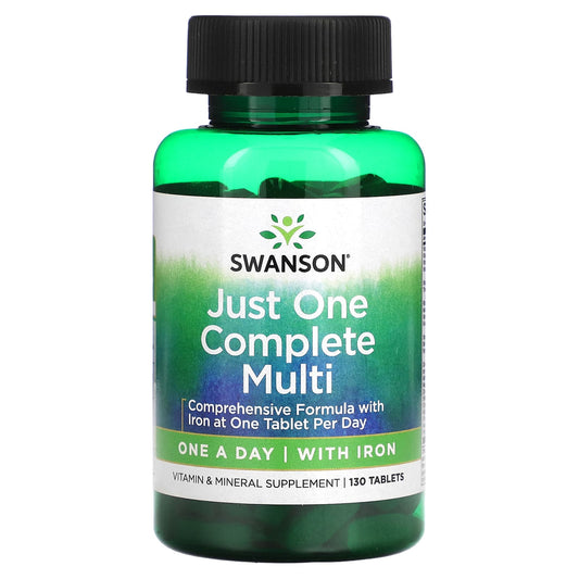 Swanson, Just One Complete Multi with Iron, 130 Tablets - Image 1
