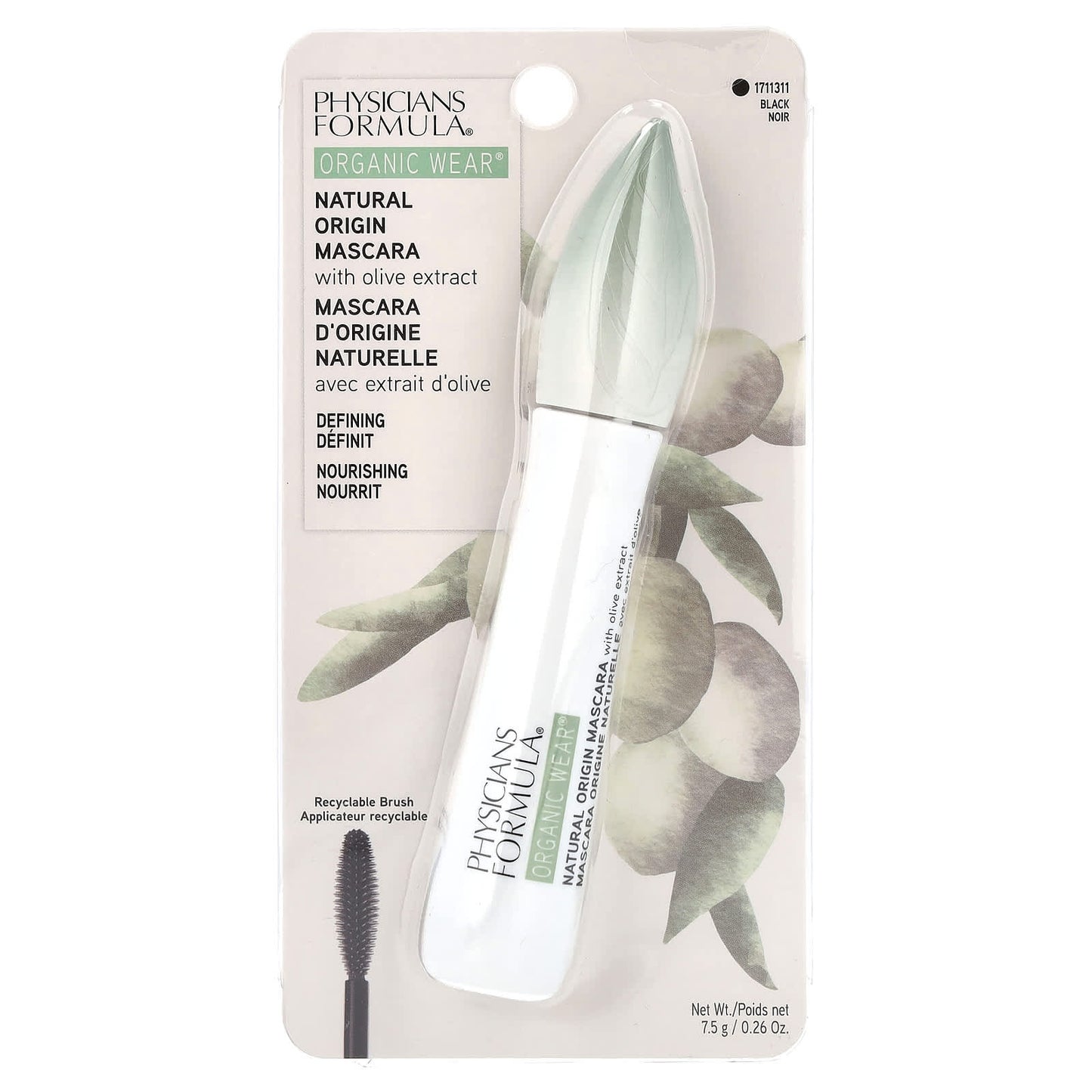 Physicians Formula, Organic Wear, Natural Origin Mascara, 1711311 Black, 0.26 oz (7.5 g) - Image 2
