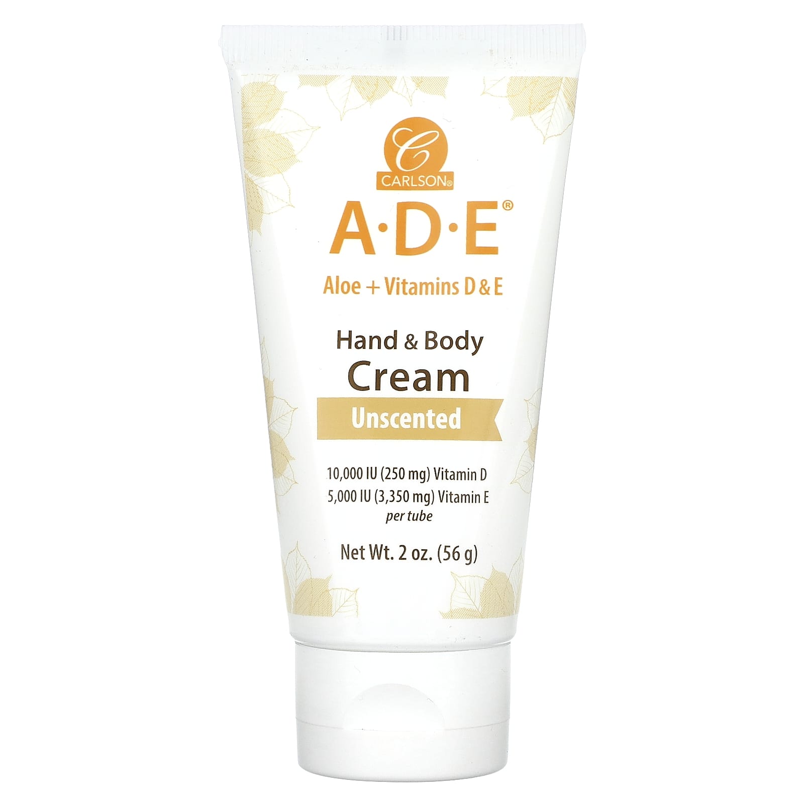 Unscented Hand & Body Cream with Vitamins D & E by Carlson - 2 oz (56 g) - Image 1