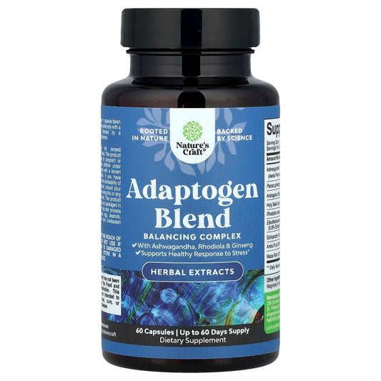 Nature's Craft, Adaptogen Blend, 60 Capsules - Image 1