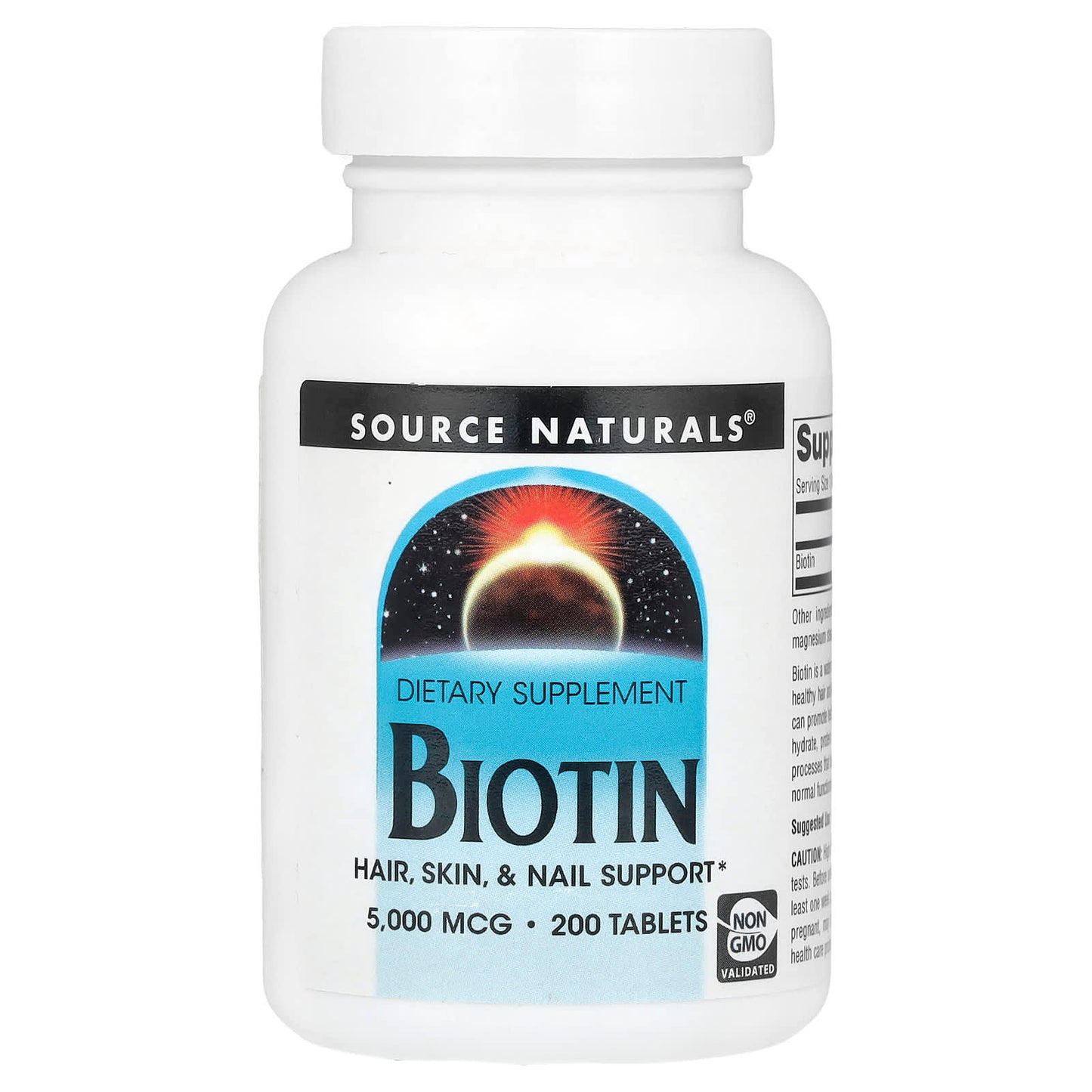 Source Naturals, Biotin, 5,000 mcg , 200 Tablets - Image 1