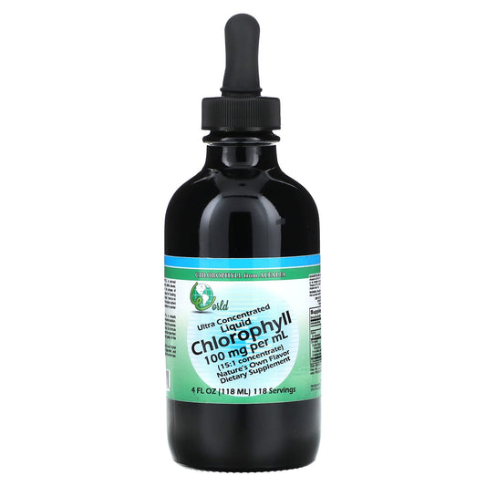 World Organic, Ultra Concentrated Liquid Chlorophyll, 100 mg , 4 fl oz (118 ml) - Image 1