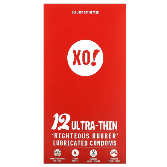 Vegan, Cruelty-Free Ultra-Thin Condoms with Regenerative Rubber - 12 Pack - Image 1