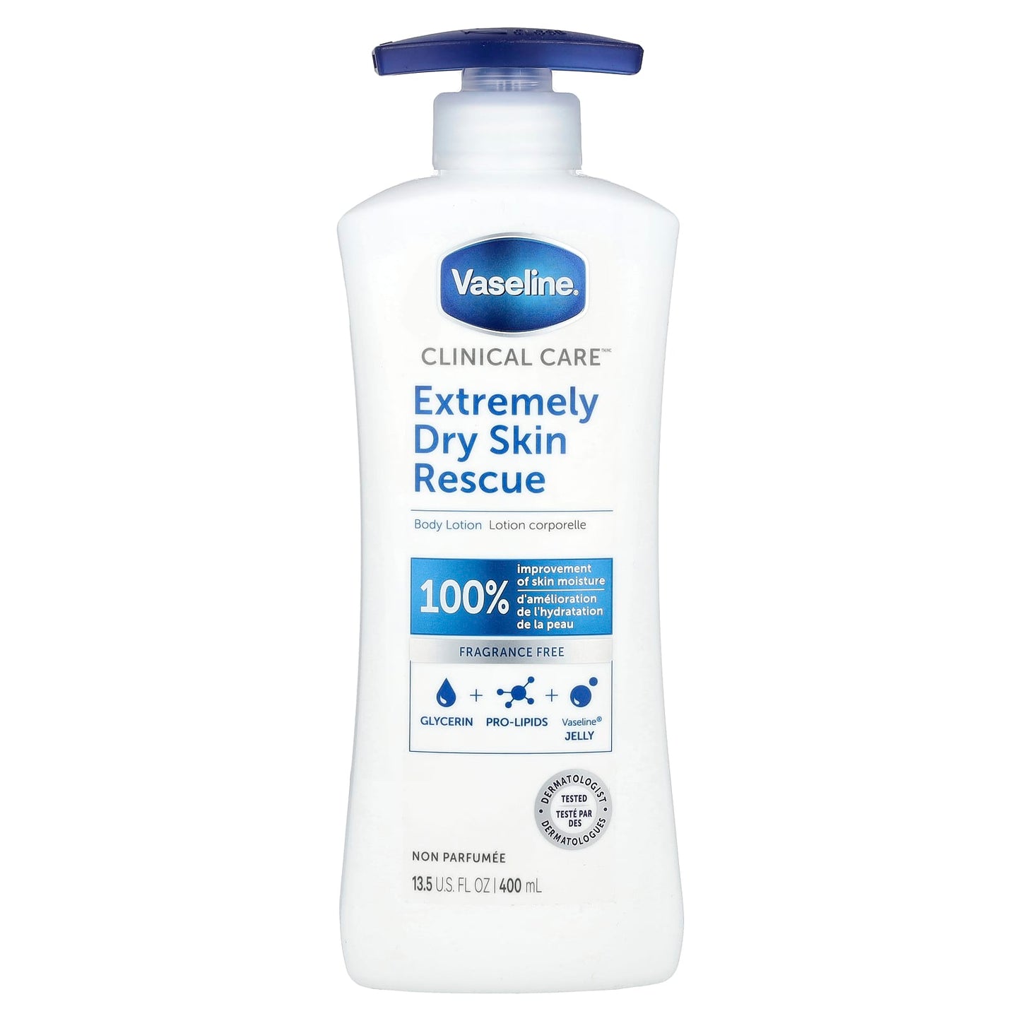 Vaseline, Clinical Care™, Extremely Dry Skin Rescue Body Lotion, Fragrance Free, 13.5 fl oz (400 ml) - Image 1