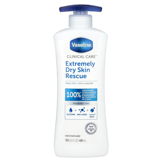 Vaseline, Clinical Care™, Extremely Dry Skin Rescue Body Lotion, Fragrance Free, 13.5 fl oz (400 ml) - Image 1
