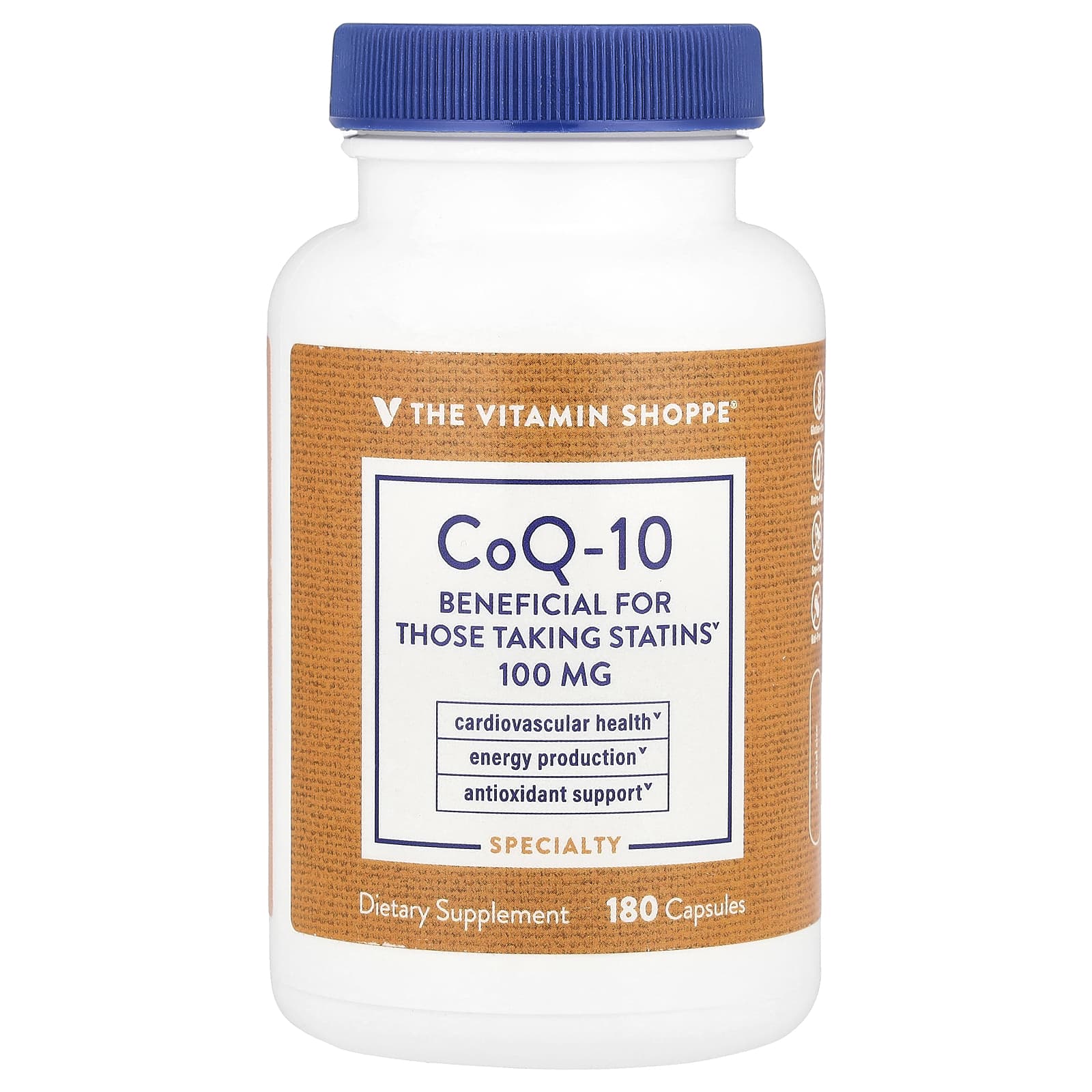 The Vitamin Shoppe, CoQ-10, 100 mg, 180 Capsules - Image 1
