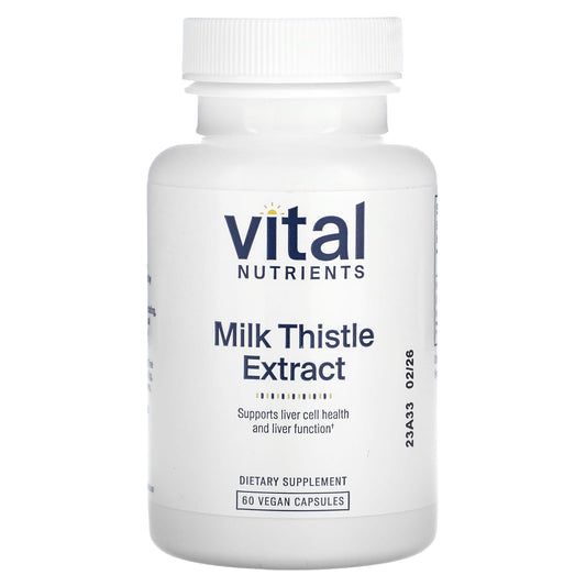 Vital Nutrients, Milk Thistle Extract, 250 mg, 60 Vegan Capsules - Image 1