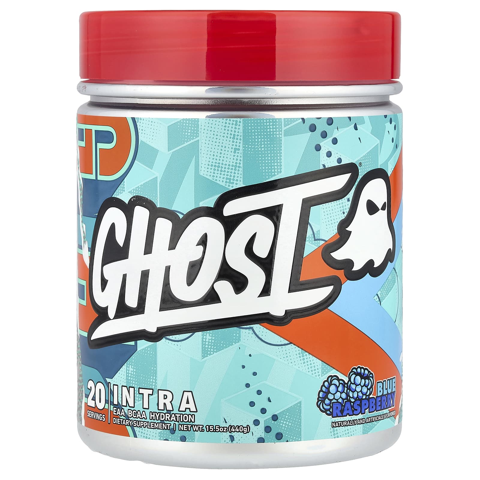 Ghost Intra Blue Raspberry - Vegan Friendly Intra Workout Powder - Image 1