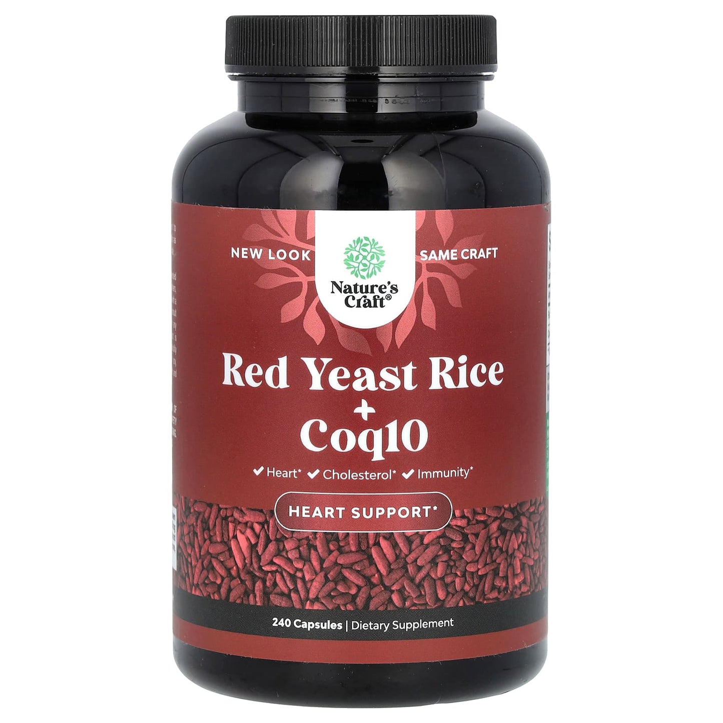 Nature's Craft, Red Yeast Rice + CoQ10 , 240 Capsules - Image 1