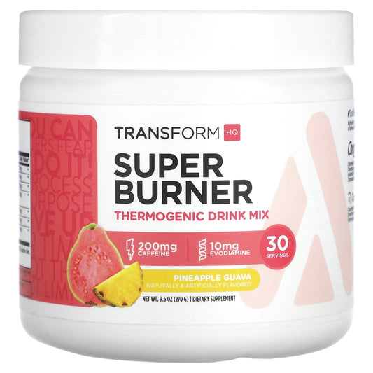TransformHQ, Super Burner, Thermogenic Drink Mix, Pineapple Guava, 9.6 oz (270 g) - Image 1