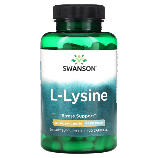 Swanson, L-Lysine, 500 mg, 100 Capsules - Image 1