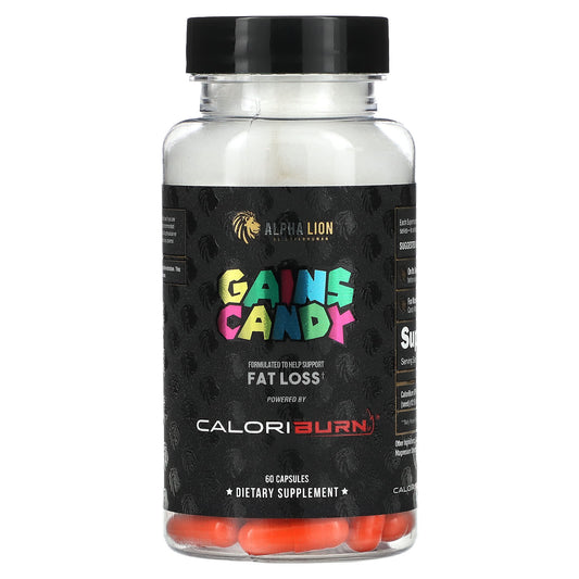 ALPHA LION, Gains Candy, CaloriBurn, 40 mg, 60 Capsules