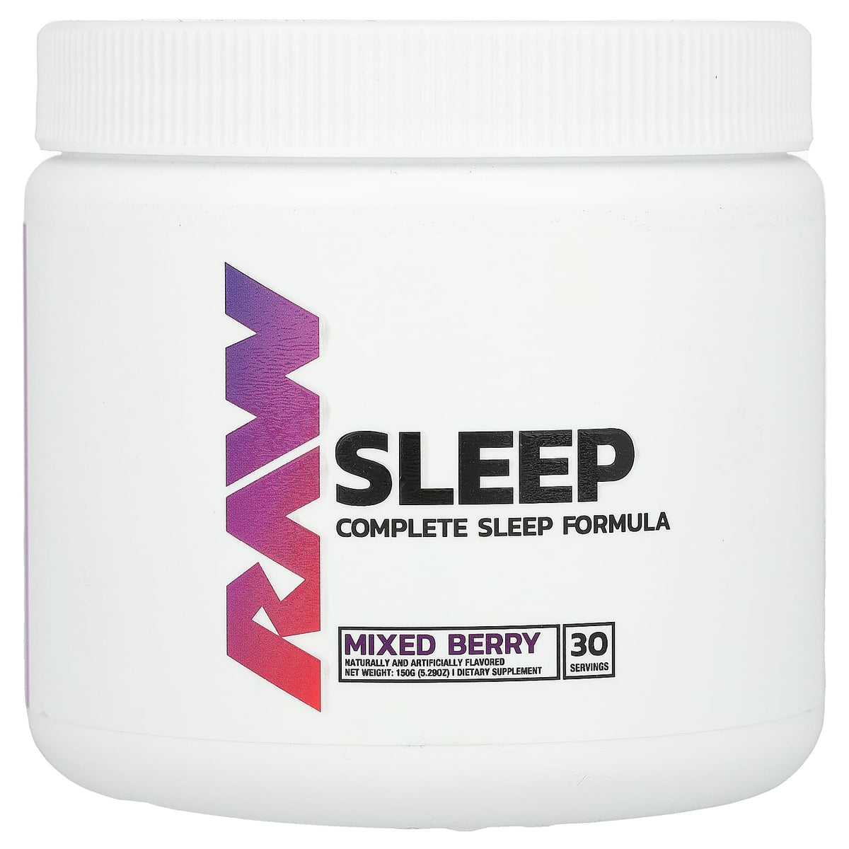 Raw Nutrition, Sleep, Mixed Berry, 5.29 oz (150 g) - Image 1