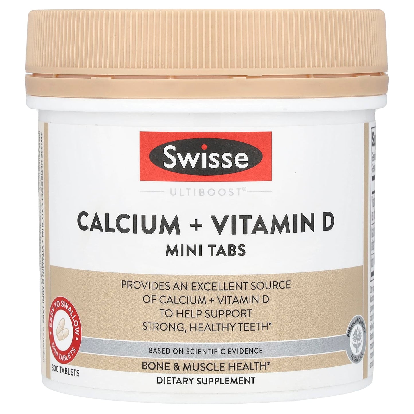 Swisse, Ultiboost®, Calcium + Vitamin D Mini Tabs, 300 Tablets - Image 1