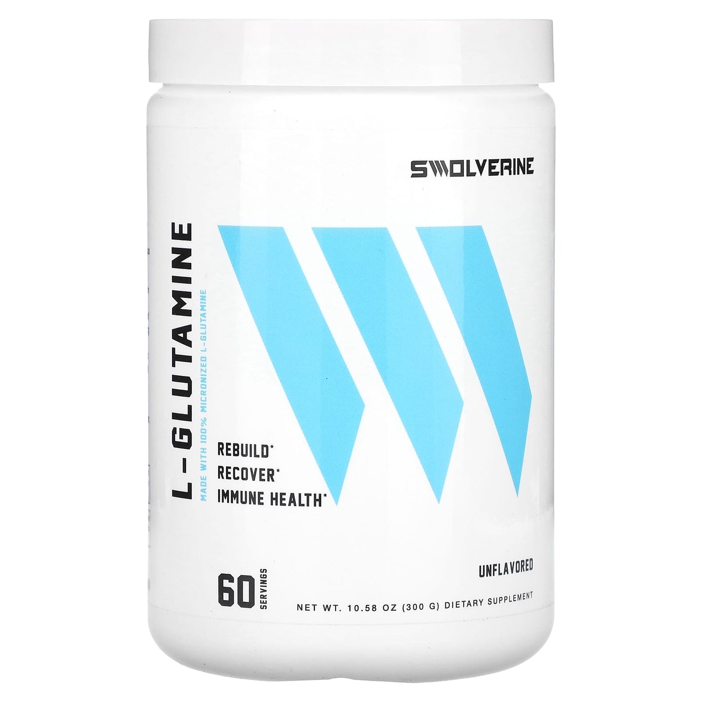 Swolverine, L-Glutamine, Unflavored, 10.58 oz (300 g) - Image 1