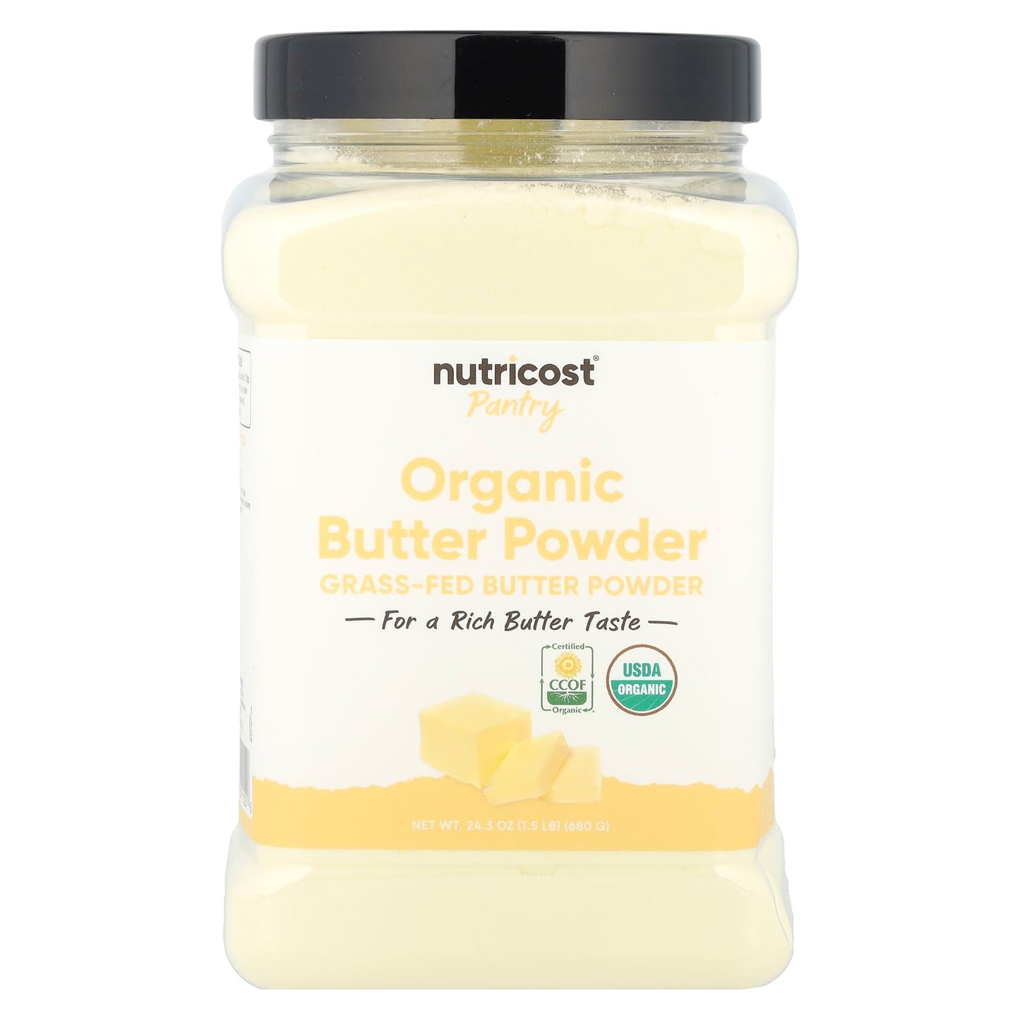 Nutricost, Pantry, Organic Butter Powder, 24.3 oz (680 g) - Image 1