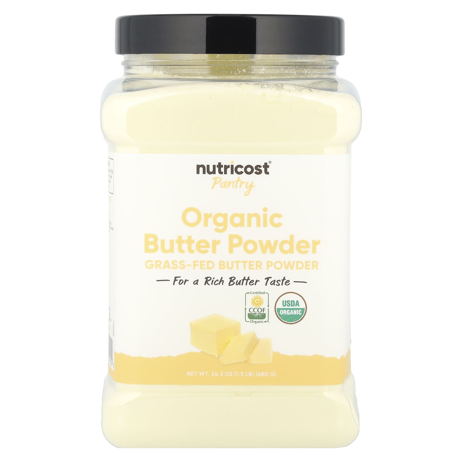Nutricost, Pantry, Organic Butter Powder, 24.3 oz (680 g) - Image 1