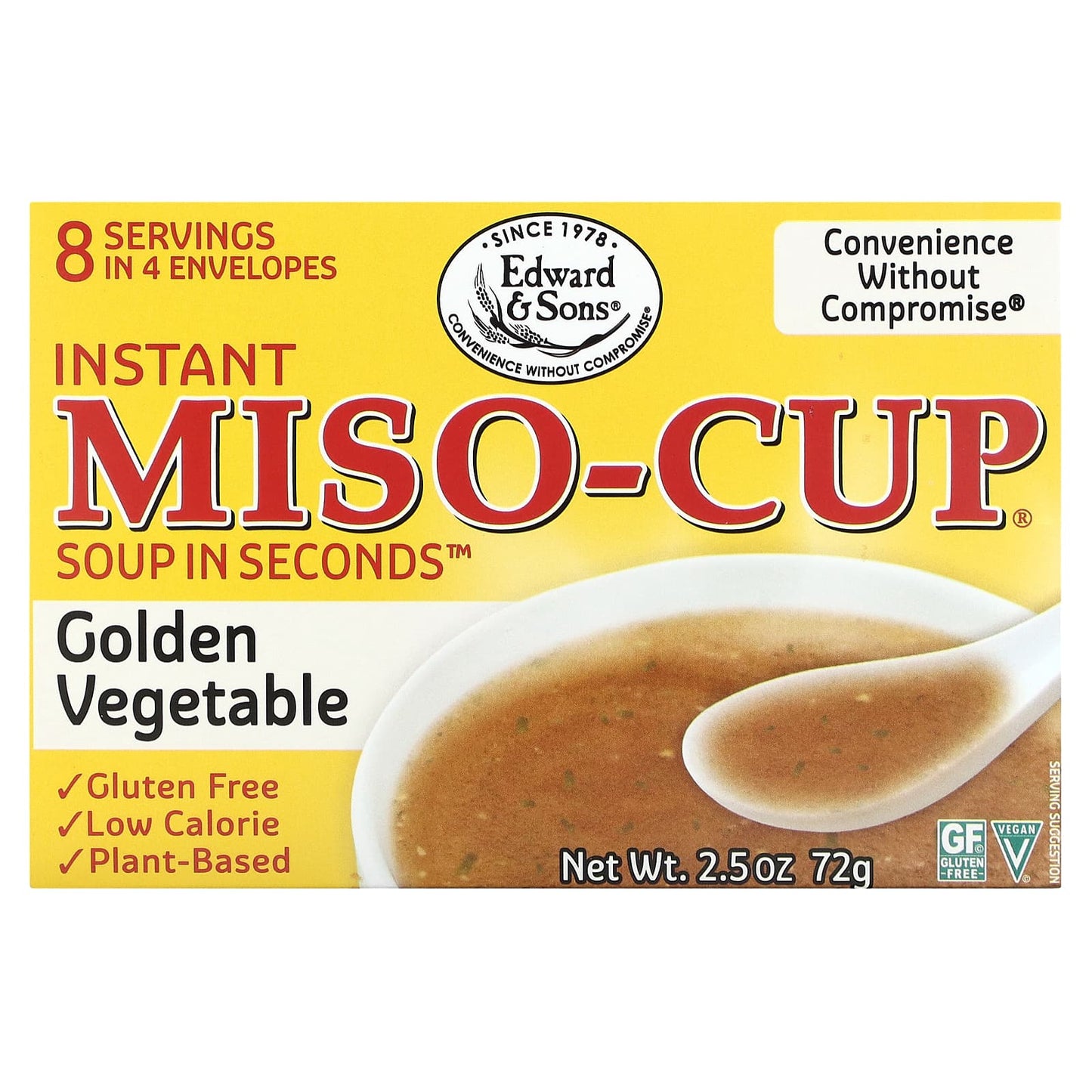 Edward & Sons Instant Miso-Cup Golden Vegetable, 4 Envelopes - Image 1