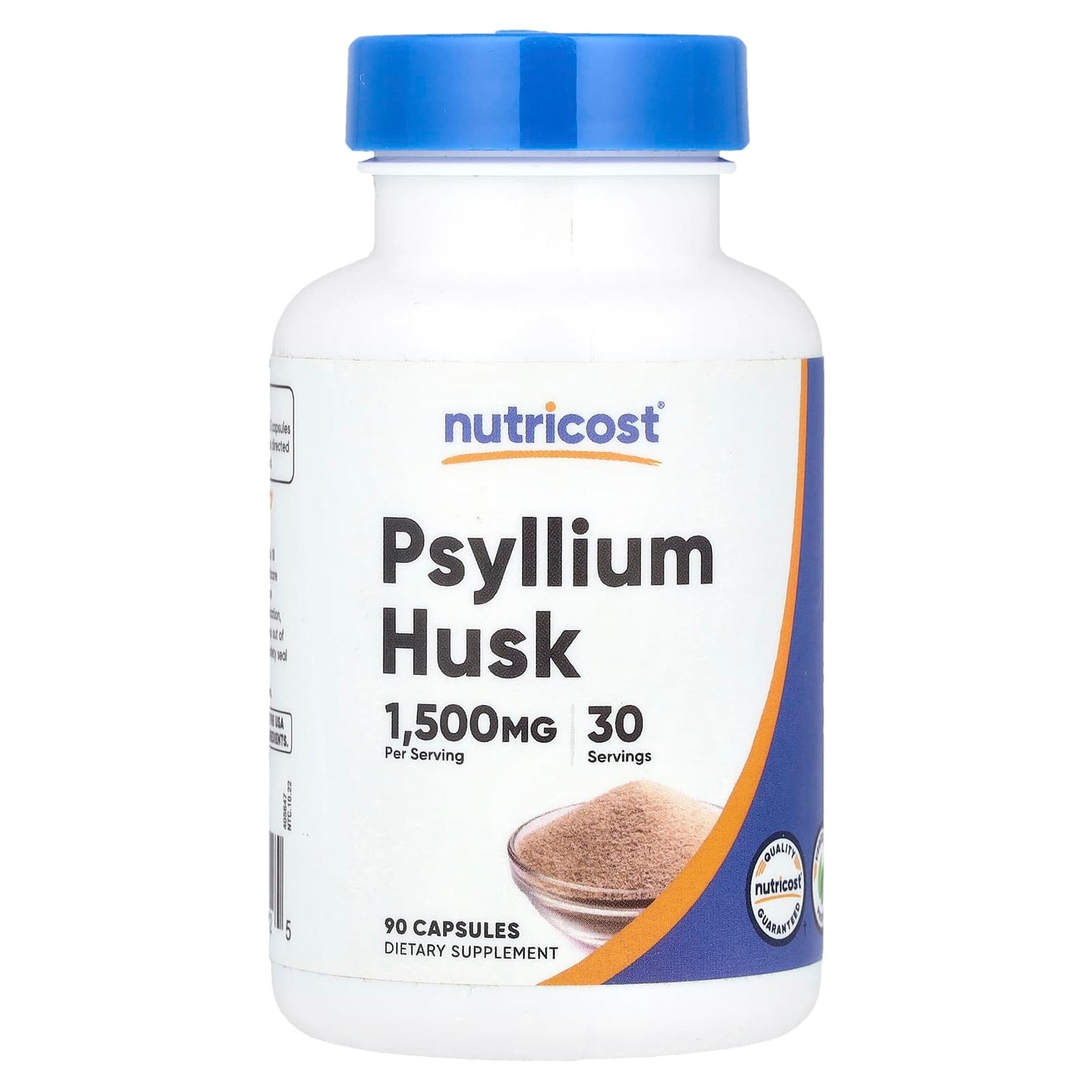 Nutricost, Psyllium Husk, 90 Capsules, (500 mg per Capsule) - Image 1