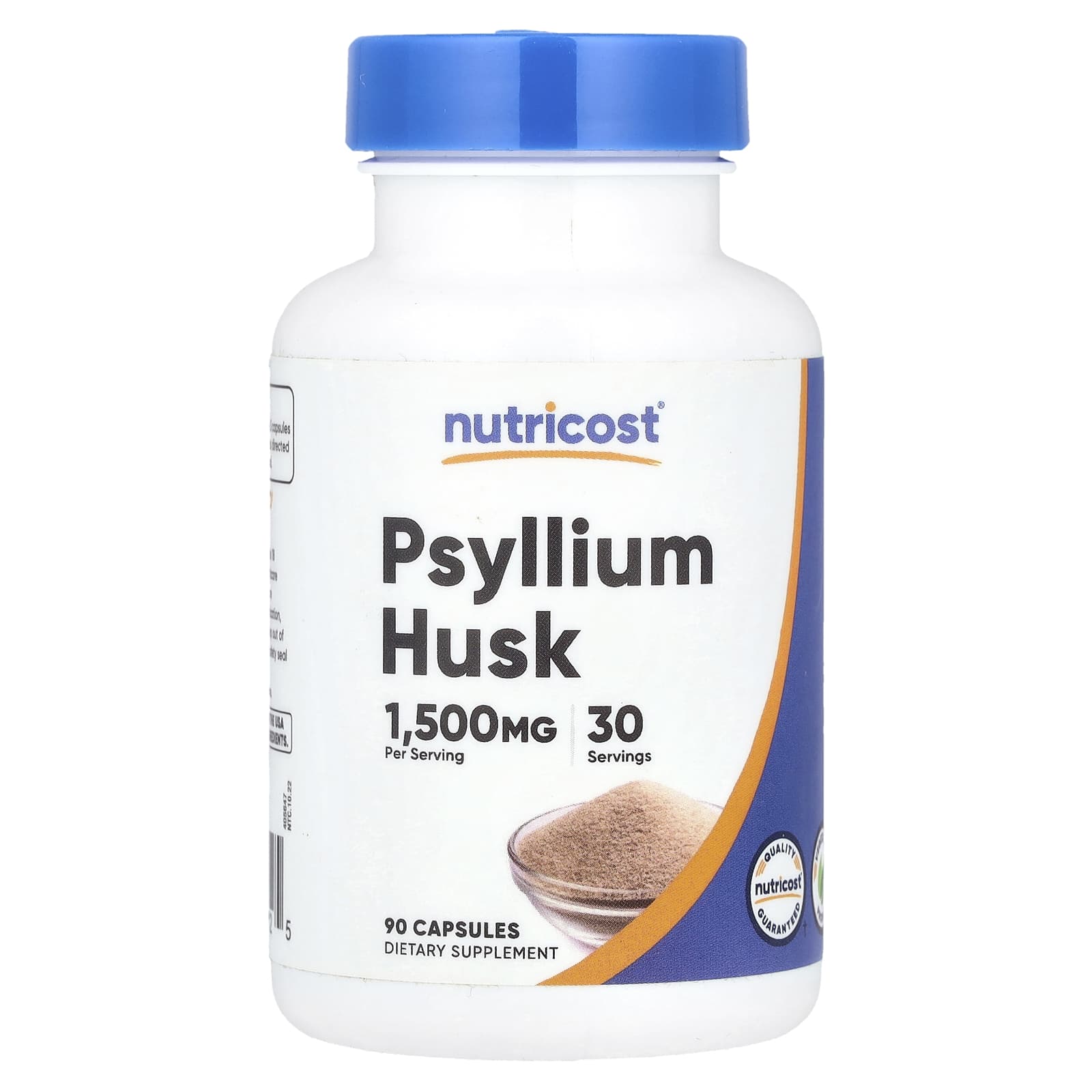 Nutricost, Psyllium Husk, 90 Capsules, (500 mg per Capsule) - Image 1