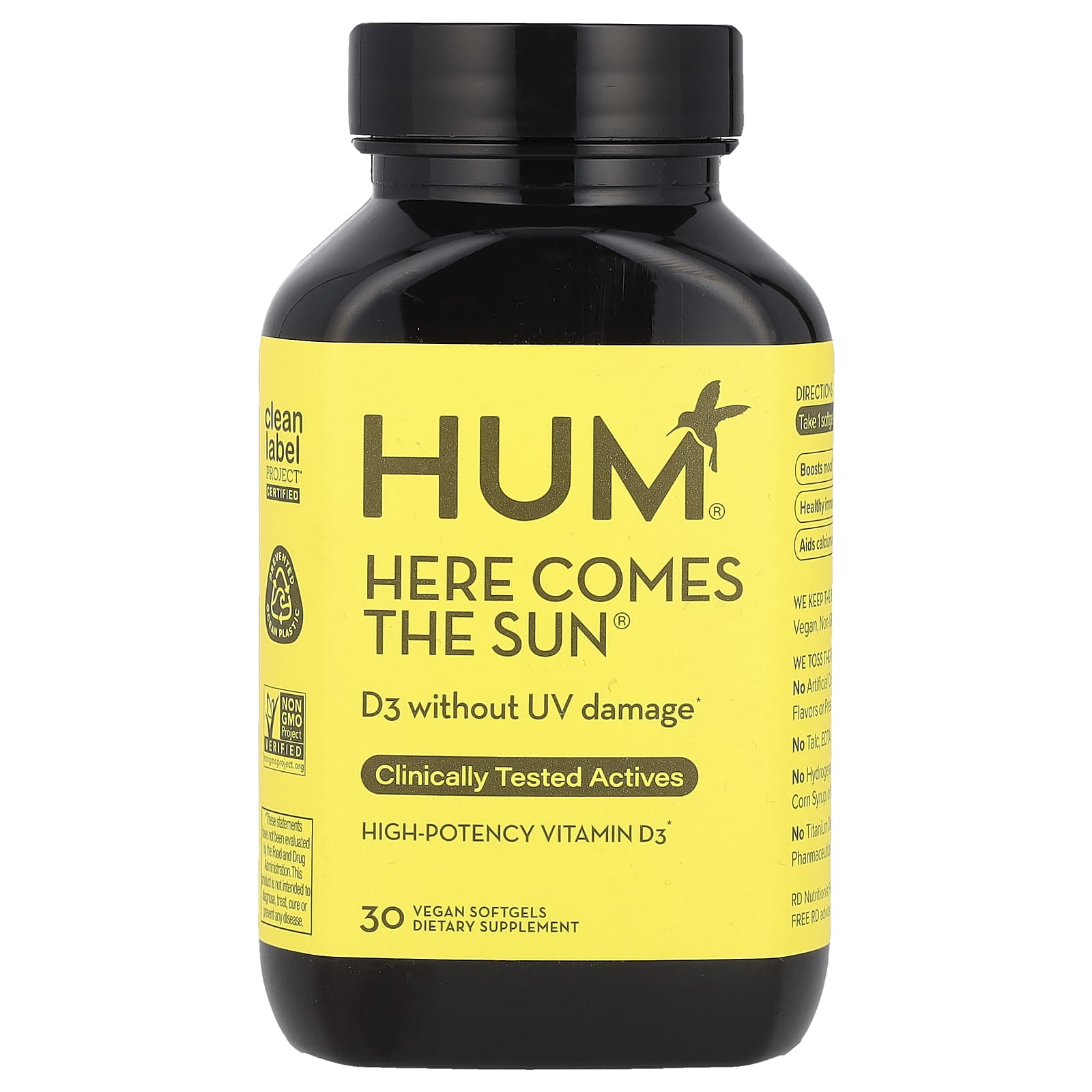 Boost Mood & Immune System with Vegan Vitamin D3 Softgels by HUM Nutrition - Image 1