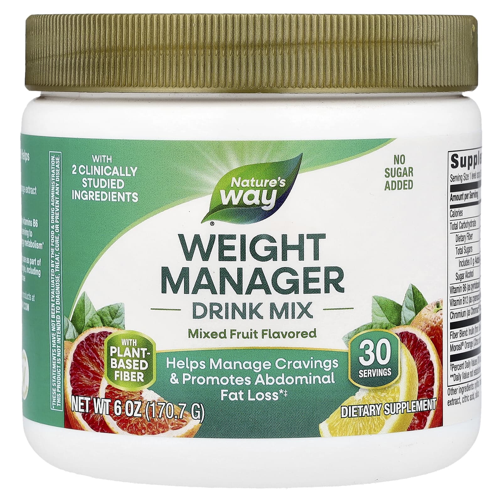 Nature's Way, Weight Manager Drink Mix, Mixed Fruit , 6 oz (170.7 g) - Image 1