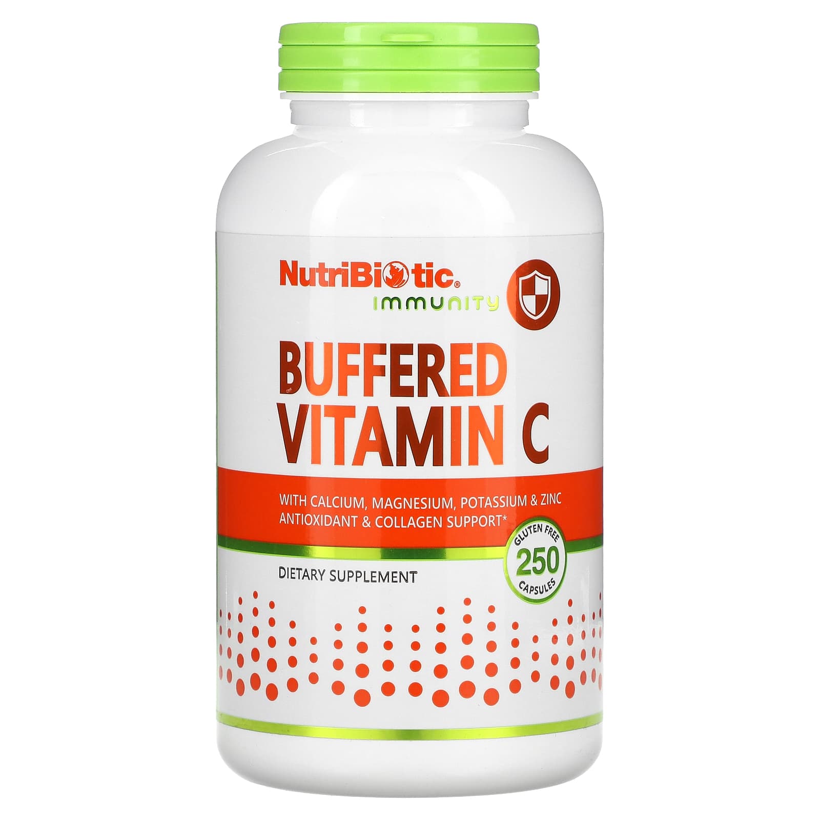 NutriBiotic, Immunity, Buffered Vitamin C, 250 Gluten Free Capsules - Image 1