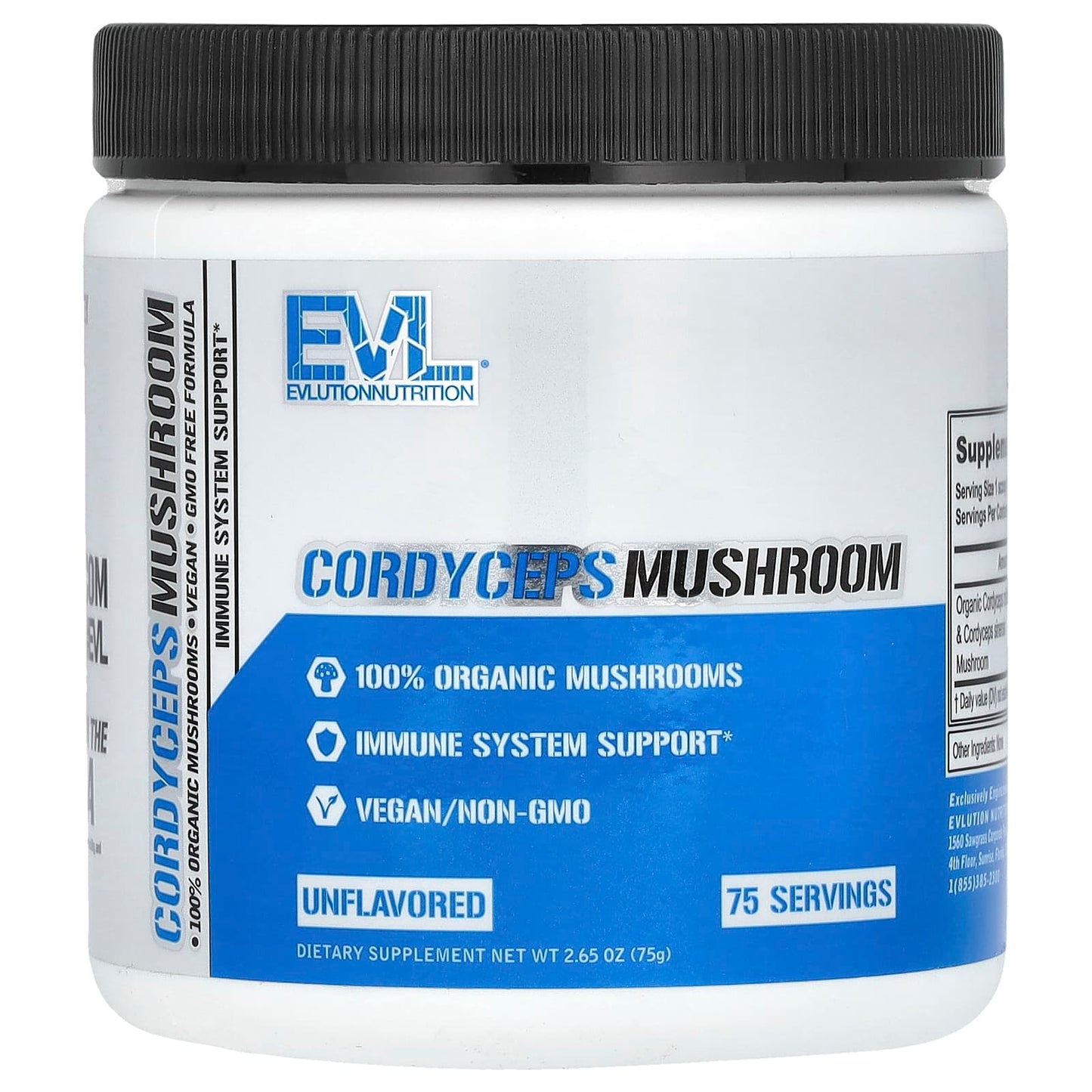<strong>EVLution Nutrition</strong> Cordyceps Mushroom Supplement - 100% Organic & Vegan - Image 1