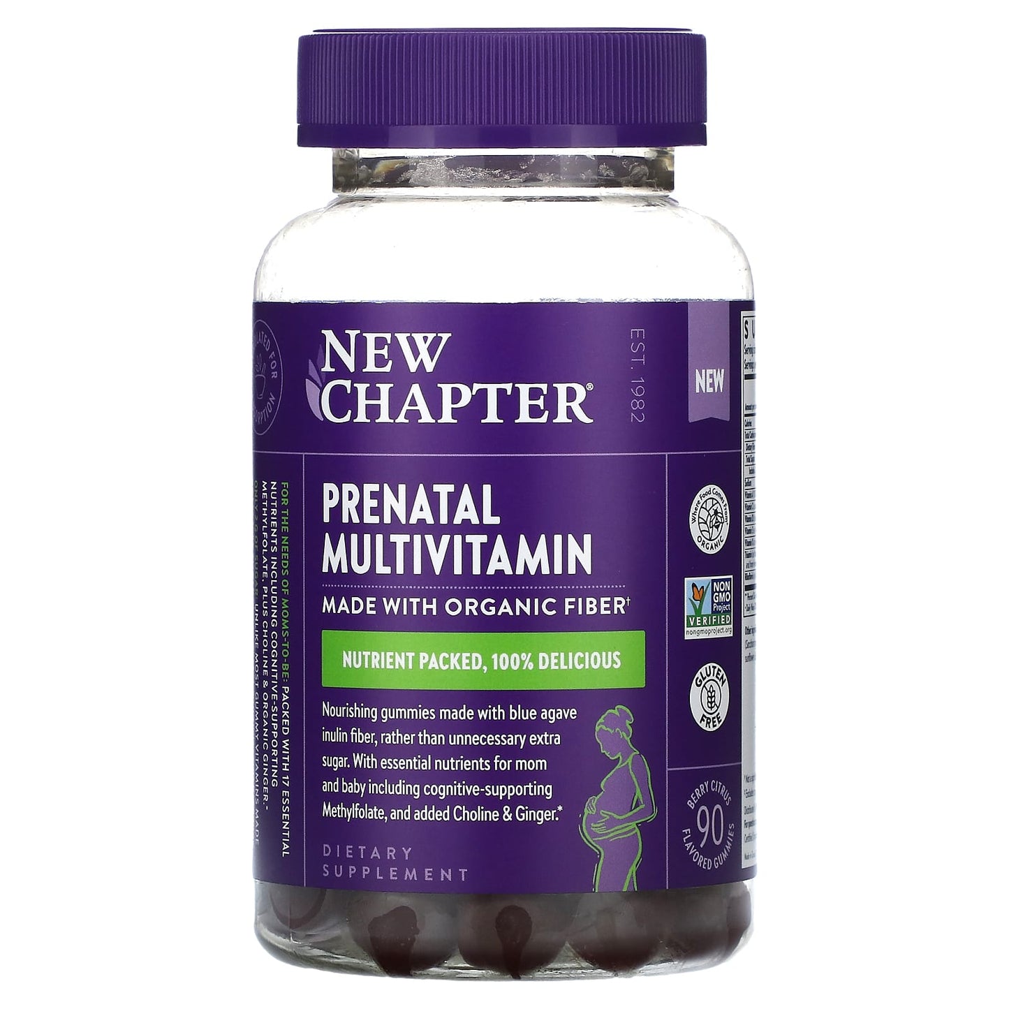 New Chapter, Prenatal Multivitamin, Berry Citrus, 90 Flavored Gummies - Image 1