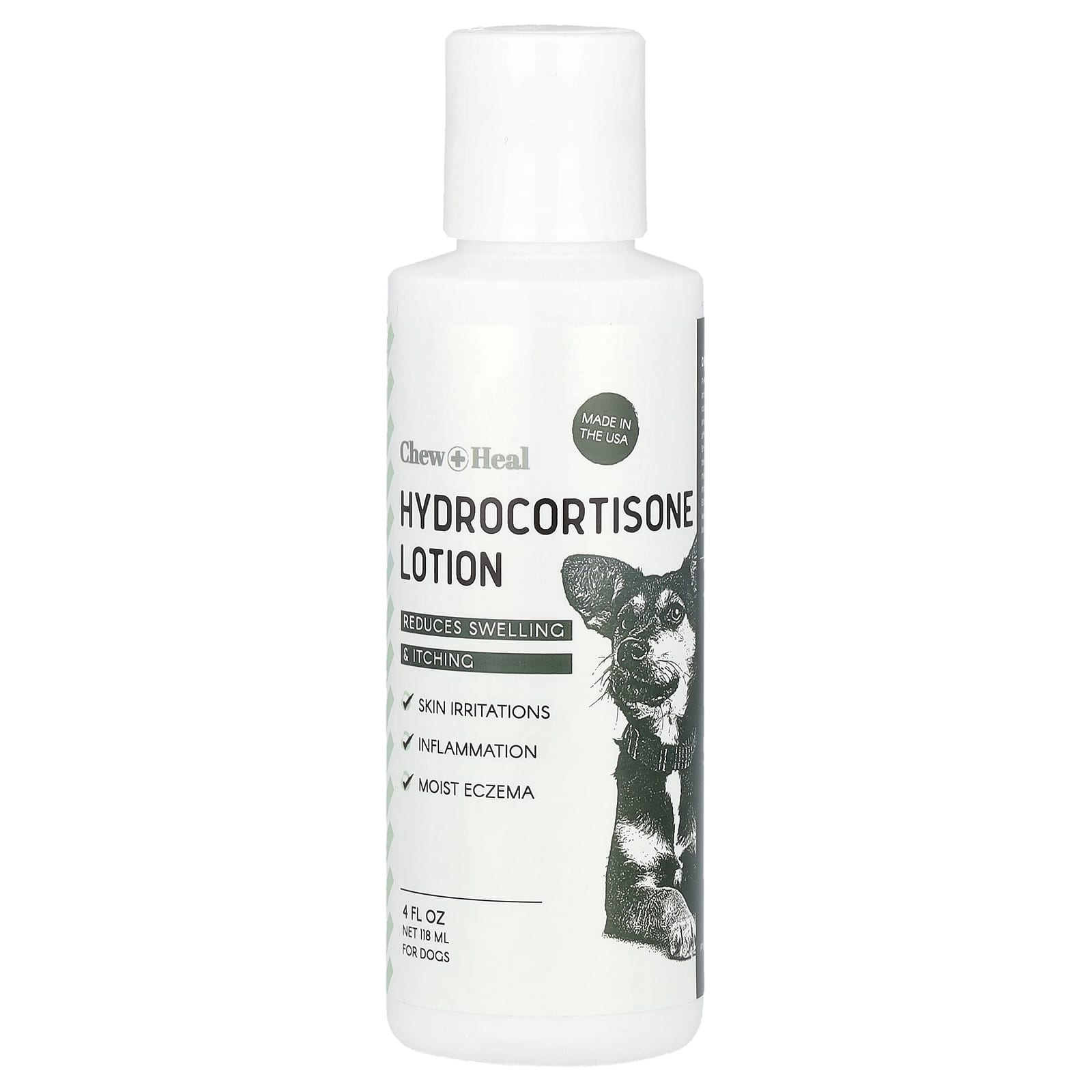 Chew + Heal Hydrocortisone Lotion for Dog Skin Irritations, 4 fl oz - Image 1