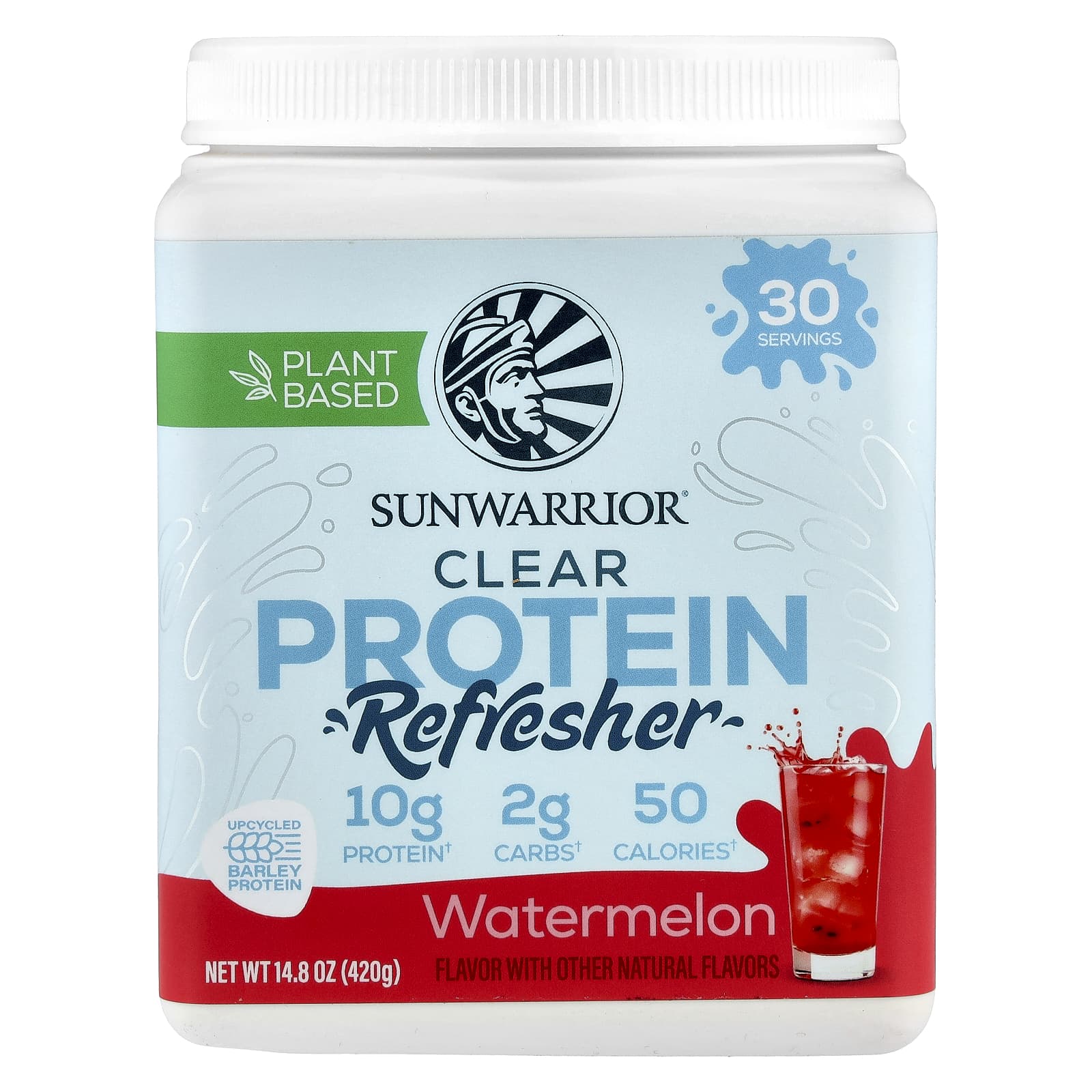 Sunwarrior, Clear Protein Refresher, Watermelon, 14.8 oz (420 g) - Image 1